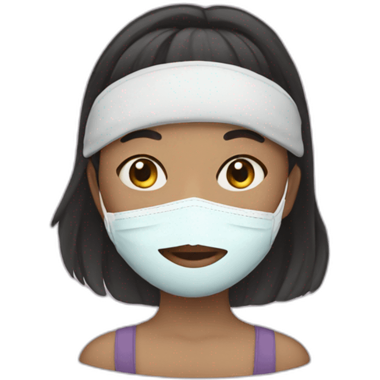 girl with facial mask emoji