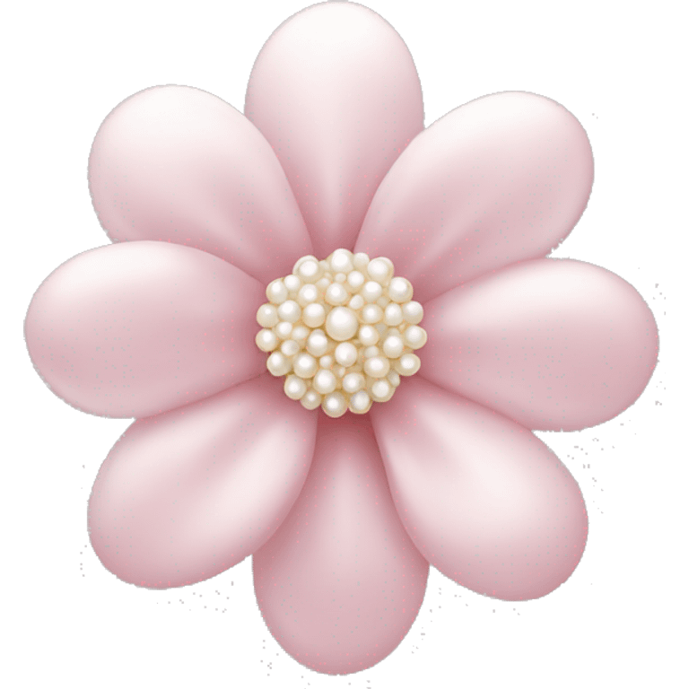 Pearl light pink flower emoji