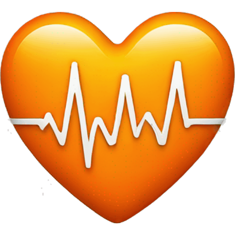 orange cardiogram emoji