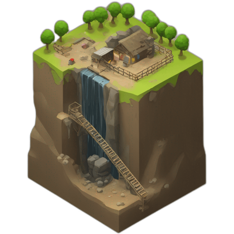 isometric mineshaft emoji