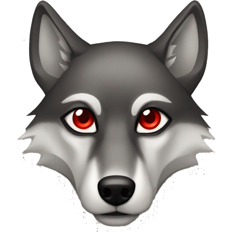 Wolf eyes red emoji