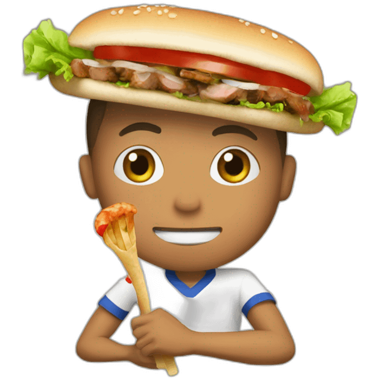 Mbappé qui mange un kebab emoji