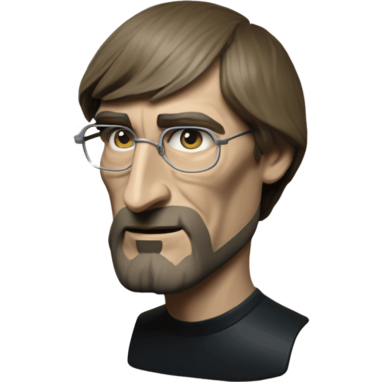 Warcraft award winning Steve Jobs in IKEA style, oil paint, mysterious eyes, intricate lips, masterpiece pose, odd perspective, beautiful, desirable, logical, midsommar, ikea emoji