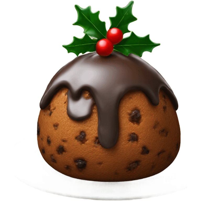 christmas pudding dessert  emoji