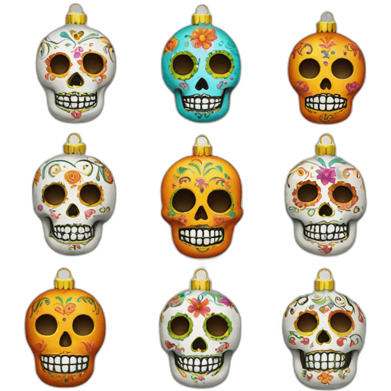 día de los muertos ornaments emoji