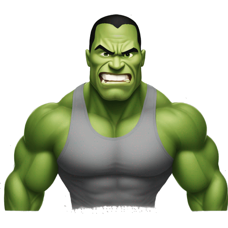 the rock become hulk emoji