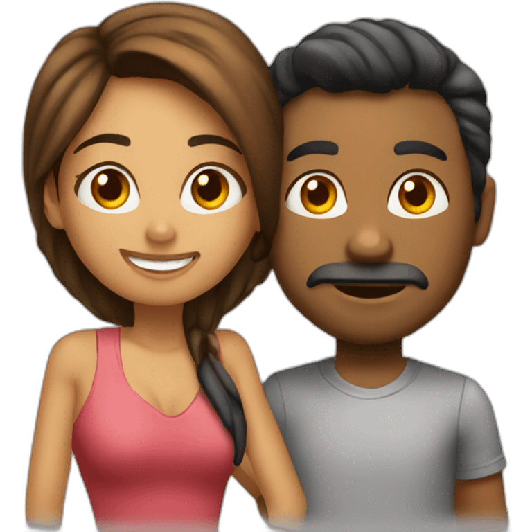 Chico y chica casándose emoji