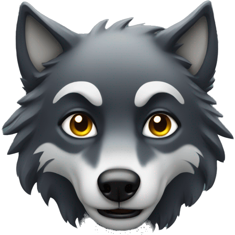 Dark wolf emoji