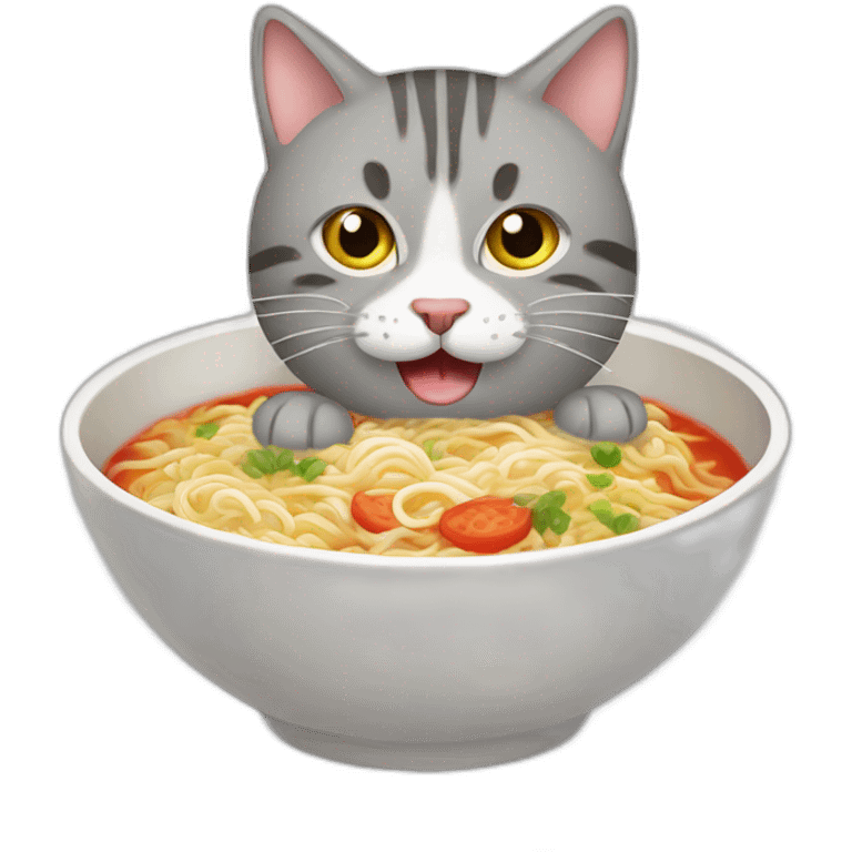 grey-tabby-cat-eating-ramen emoji