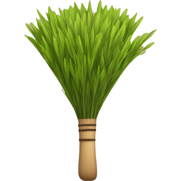 Sauna broom from grass flowers and tree emoji