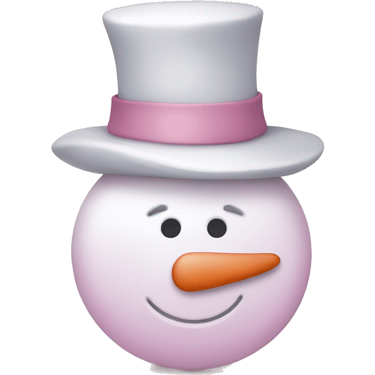 cute light pink snowman emoji