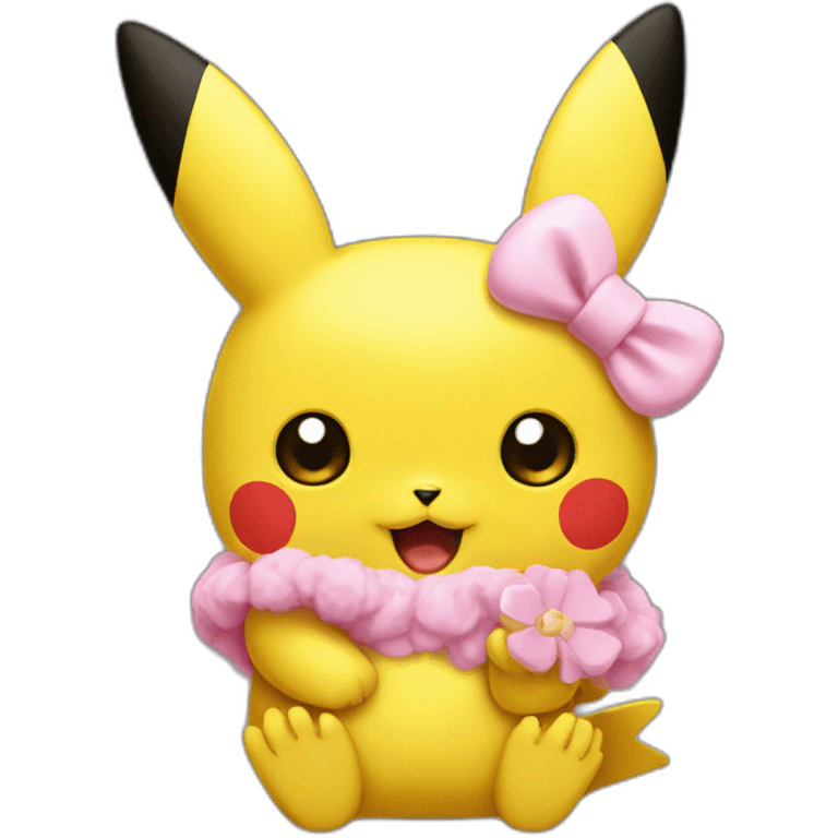 pikachu hello kitty emoji