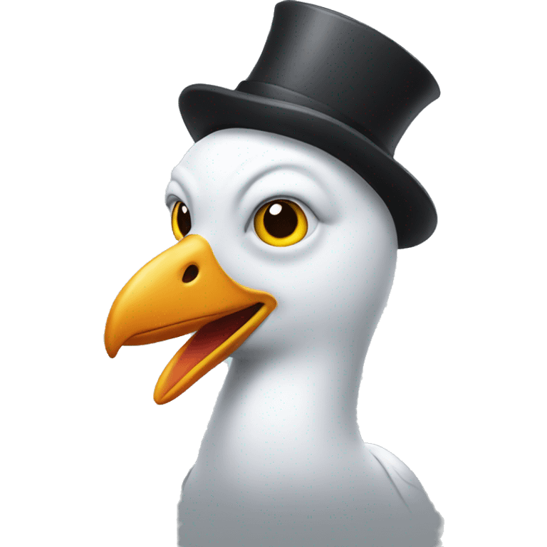 A seagull clown emoji