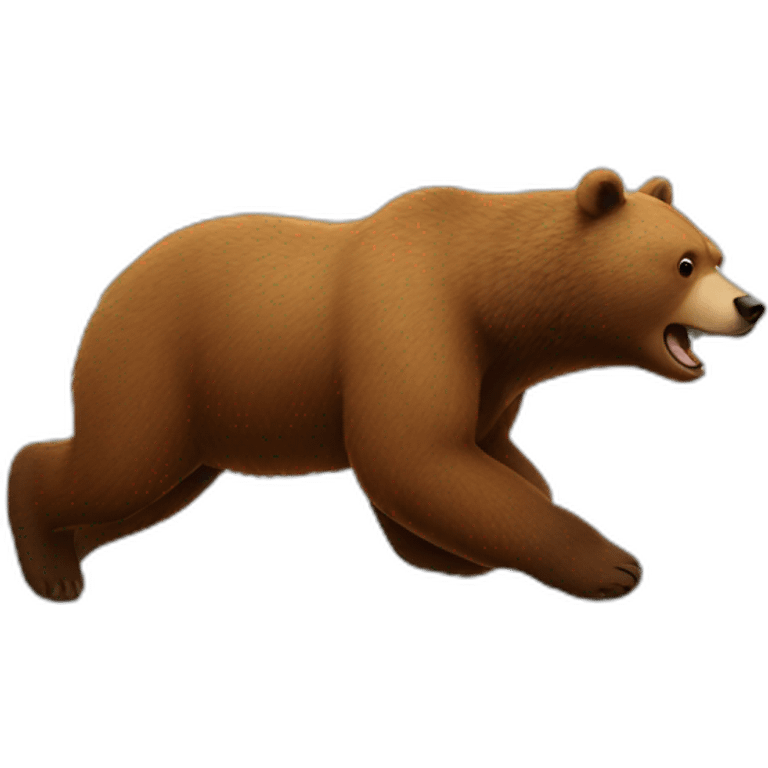 bear running  emoji