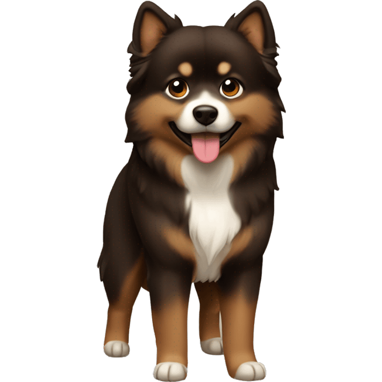 finnish-lapphund-dark-brown-brown emoji