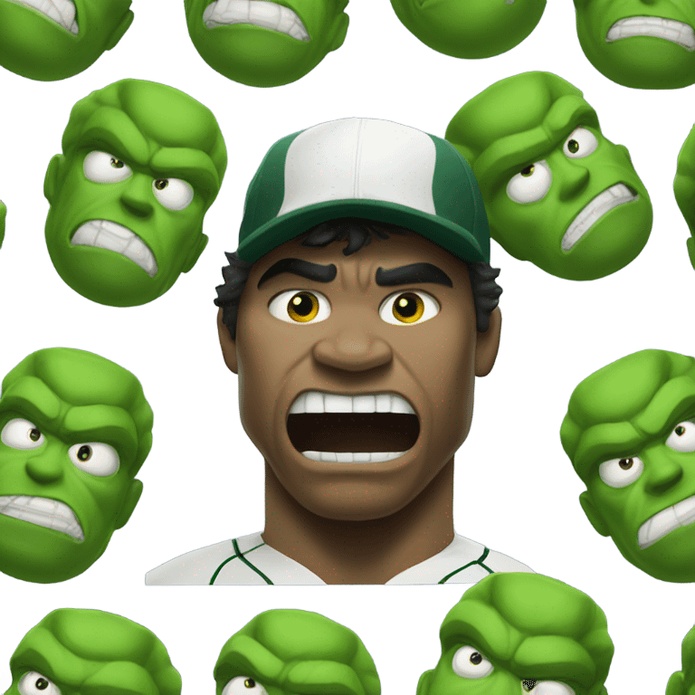 Incredible Hulk playing baseball  emoji