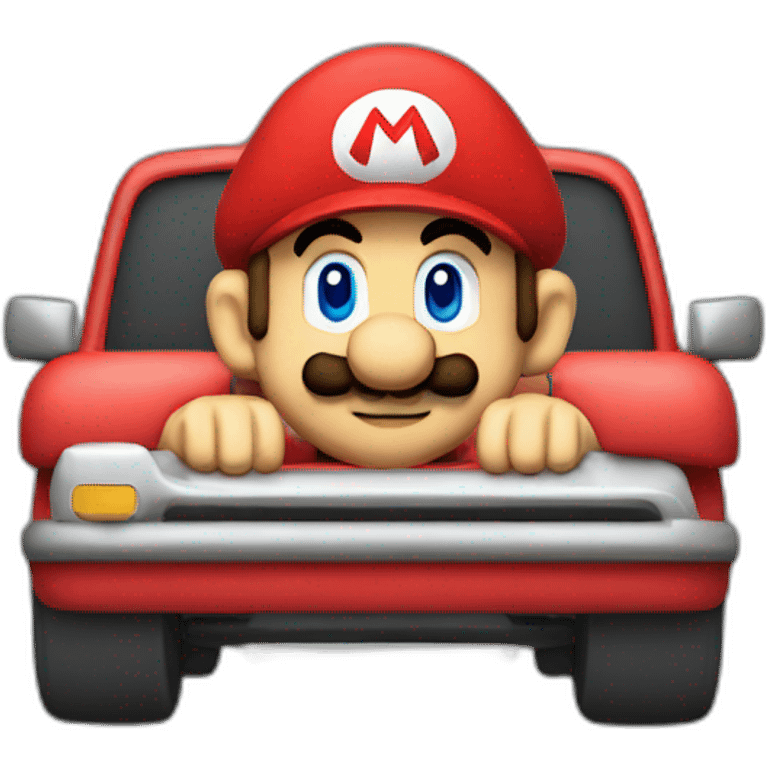 mario driving emoji