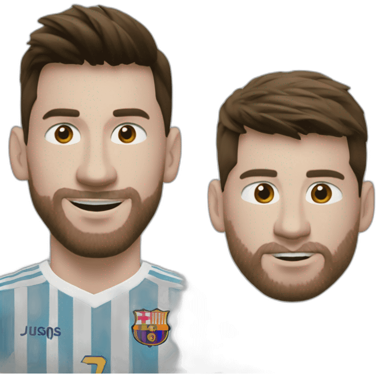 Messi qui marce sur Ronaldo emoji