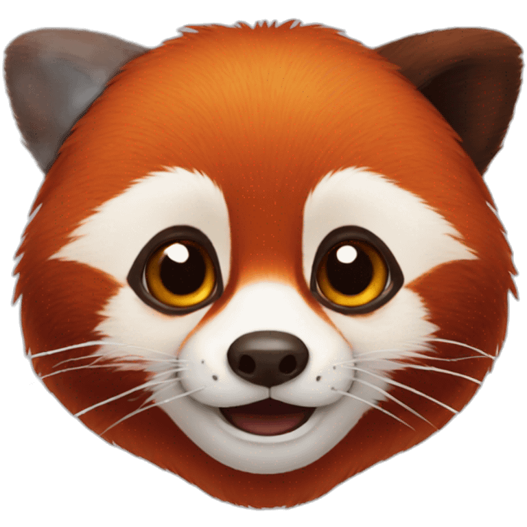 Red panda face emoji