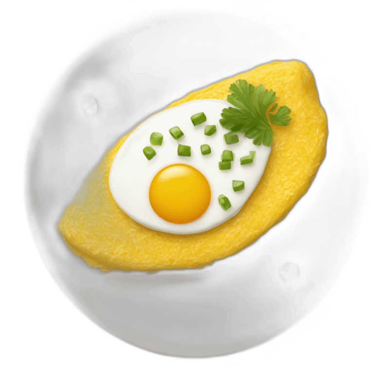 Rice omelet with "Nao" written on it emoji