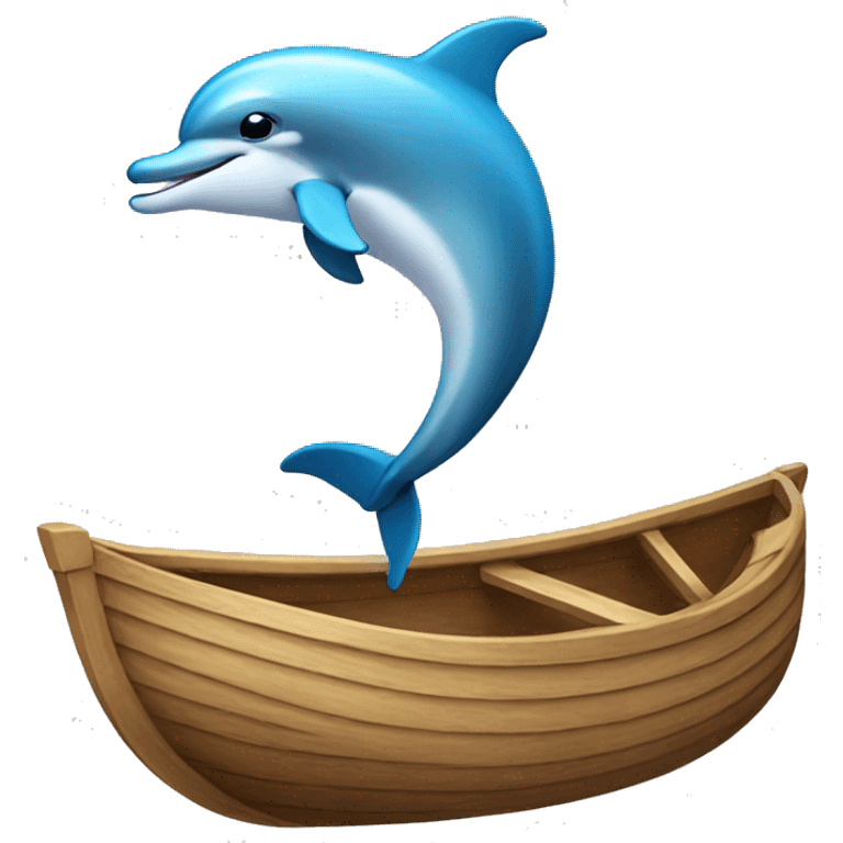 dolphin in a boat emoji