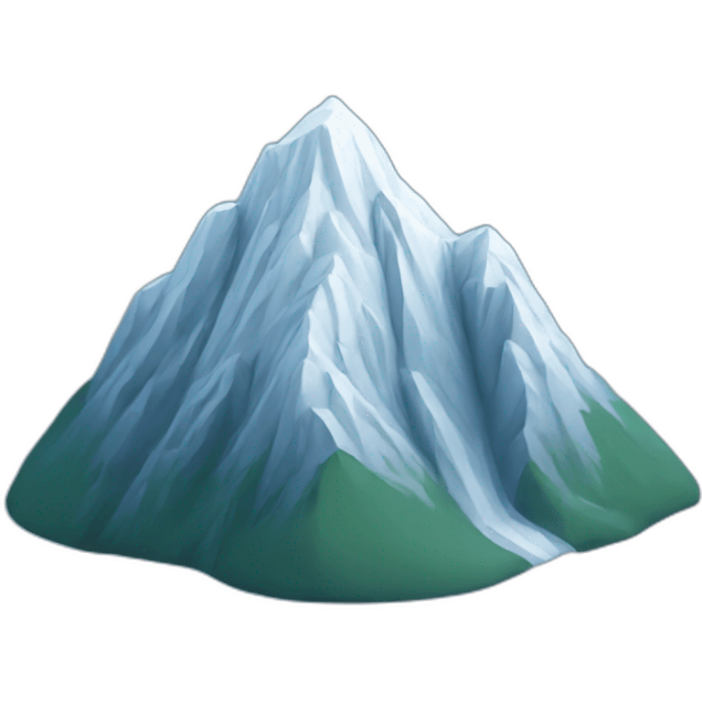 tall white mountain on blue background emoji