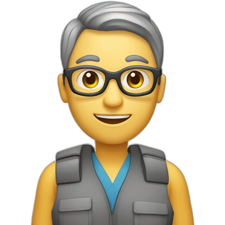 una persona como audior de ISO 9001 emoji