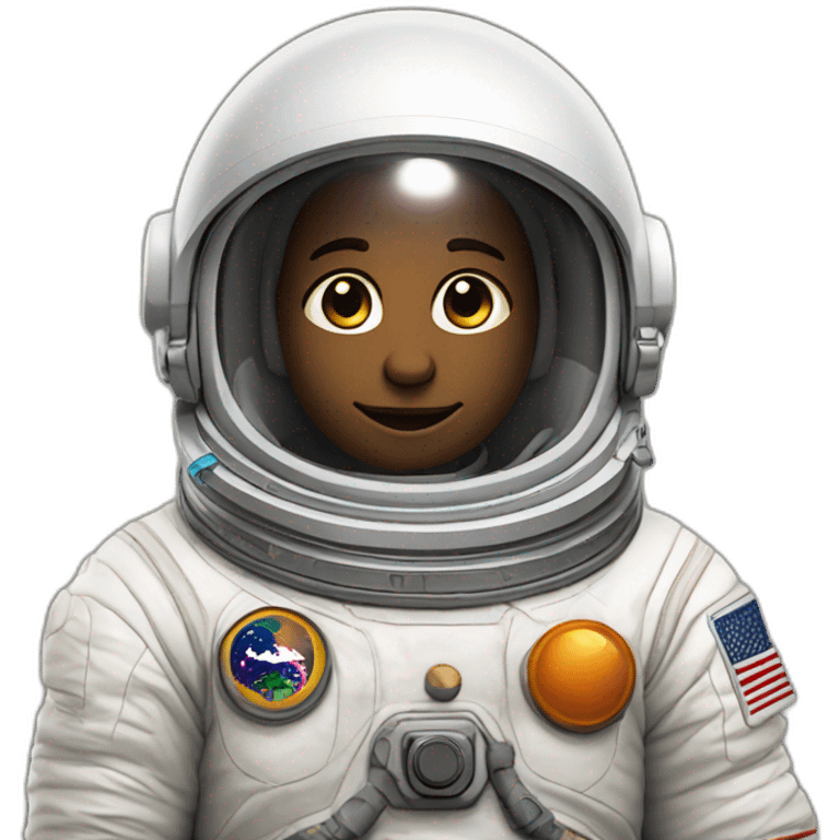 Cosmonaut on other planet have a problem emoji