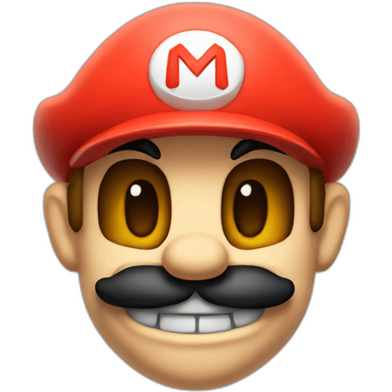 super mario with a skull emoji