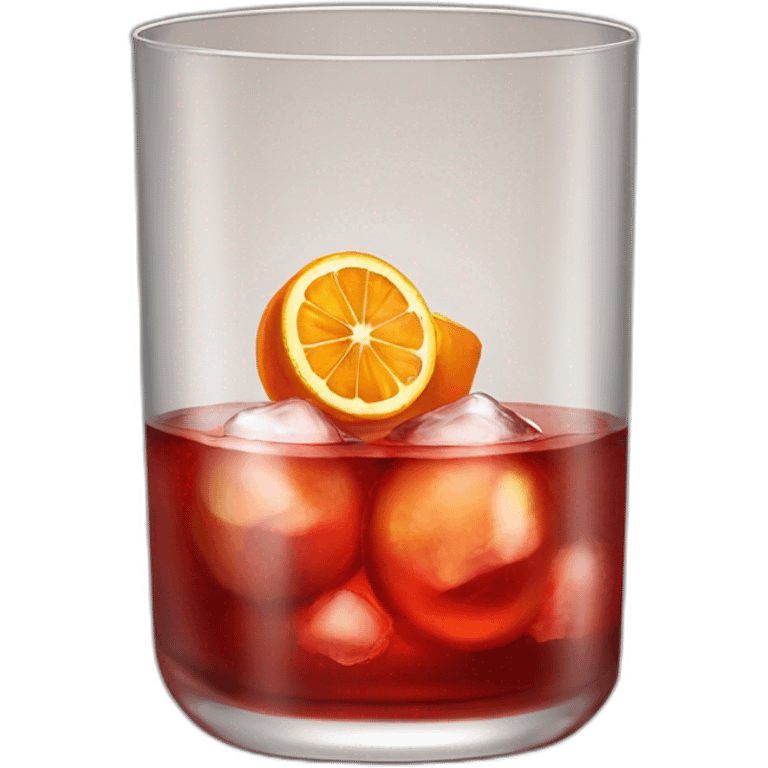 Negroni in low ball tumbler emoji