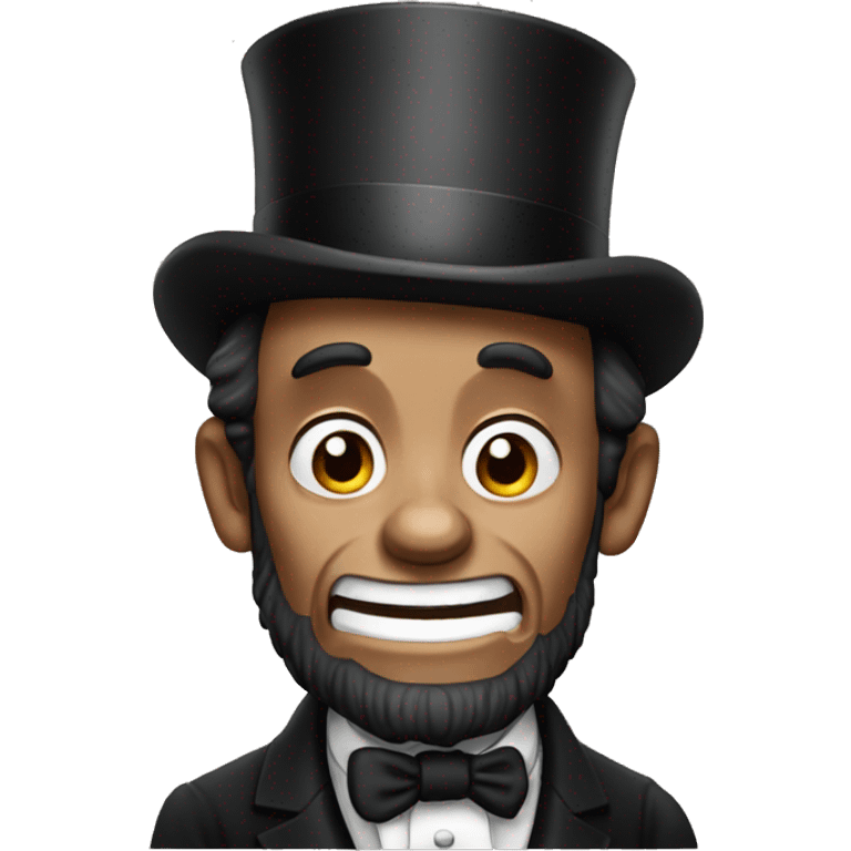 Abraham Lincoln with the emotion of surprise emoji