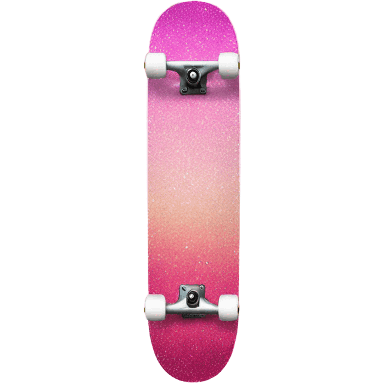 Pink ombre skateboard with glitter  emoji