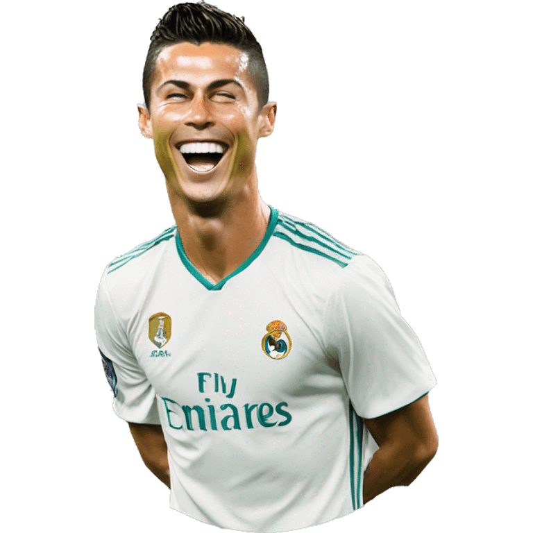 Cristiano Ronaldo laughing emoji