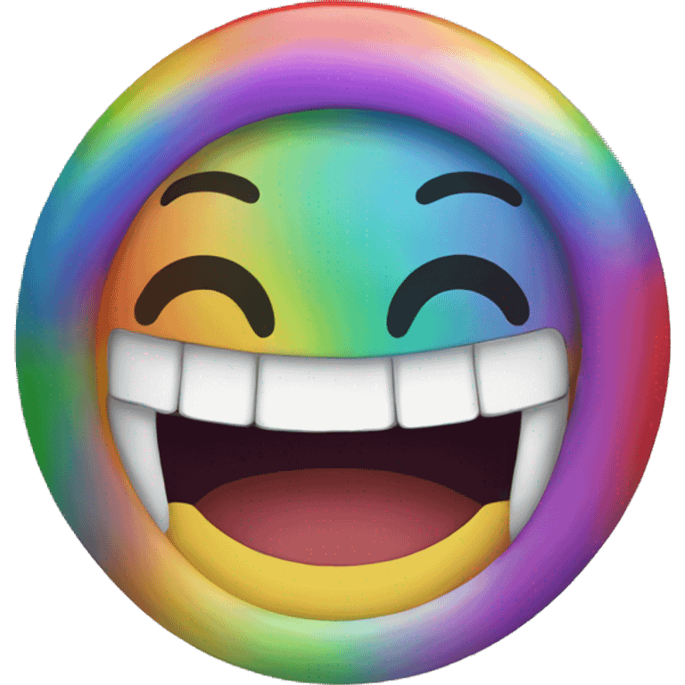 A rainbow smile emoji