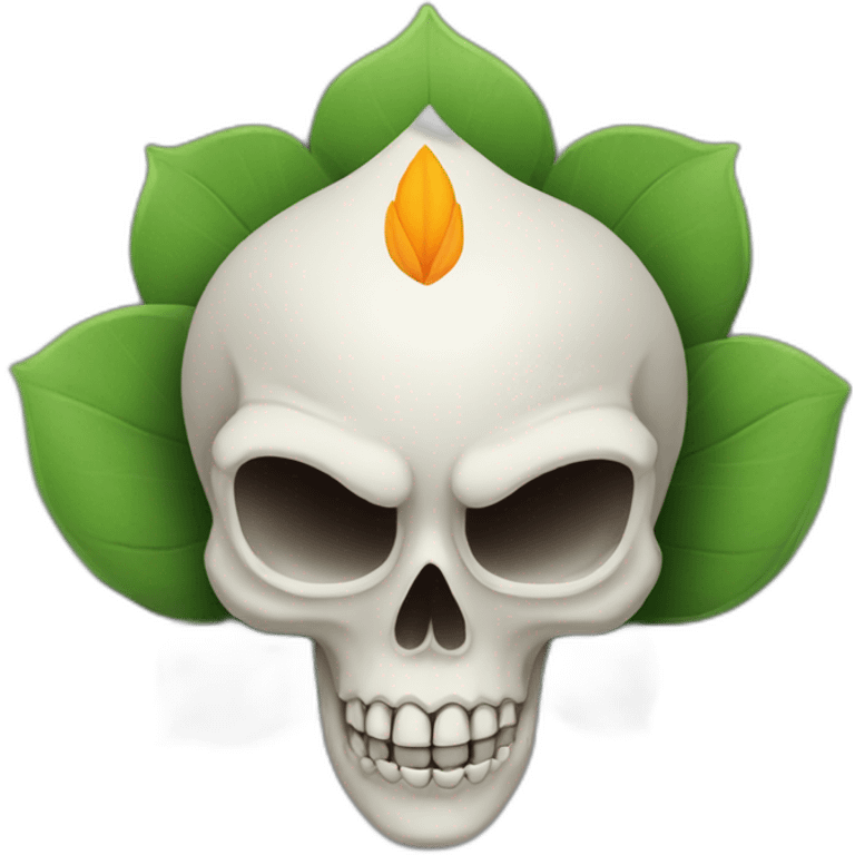 bjp skull lotus emoji