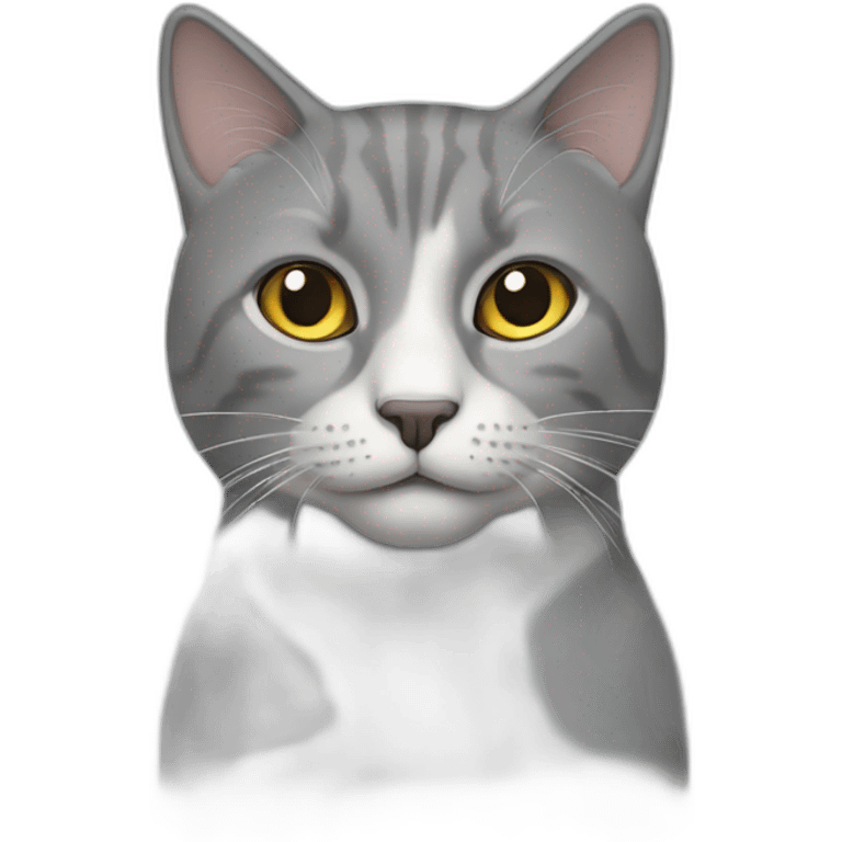 Un chat gris emoji