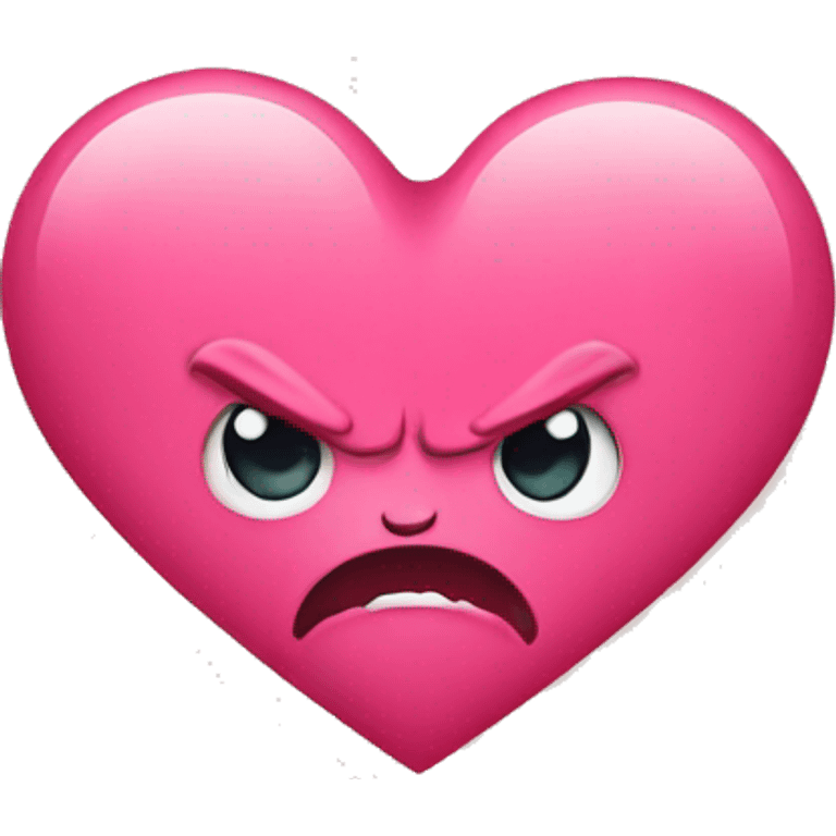 kawaii cute angry heart emoji