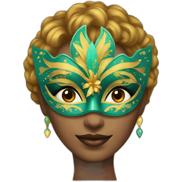 woman with carnival mask  emoji