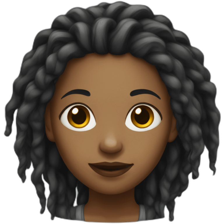 Black woman with dreadlocks  emoji