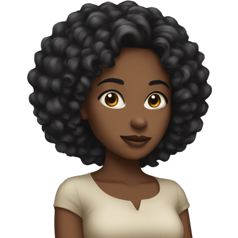 Beautiful black girl  emoji