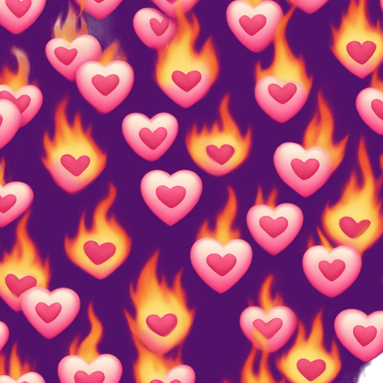 Pink heart on fire emoji