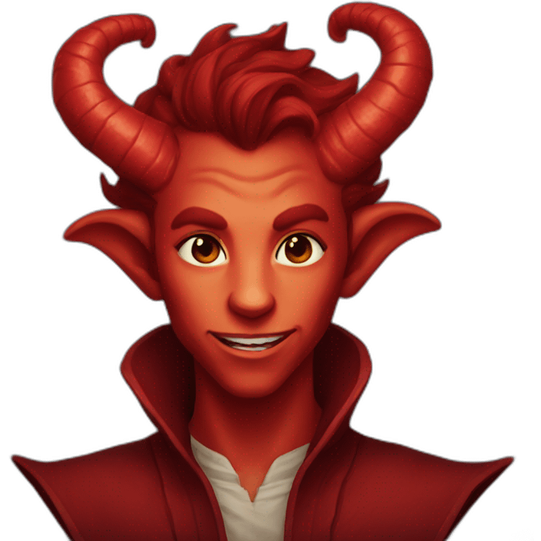 red tiefling face emoji