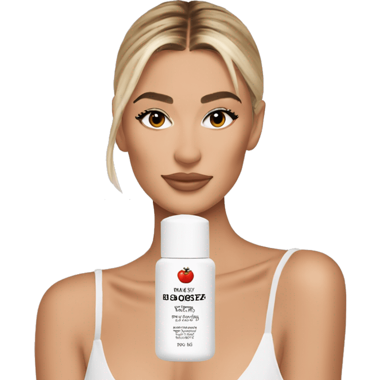 Hailey Bieber skin care  emoji