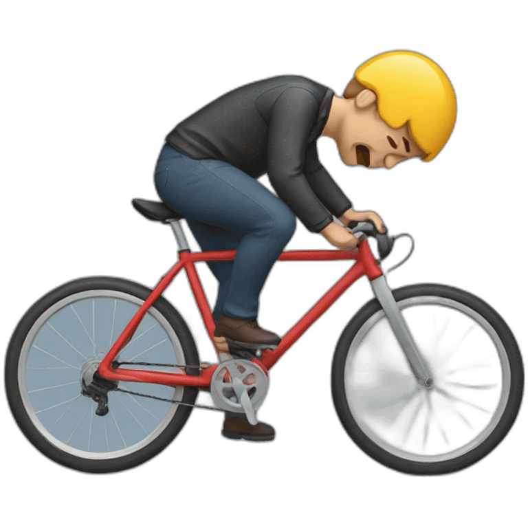 man falling off his bike emoji