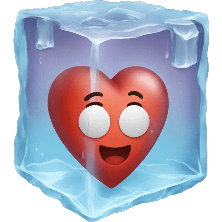 an heart in a ice cube emoji