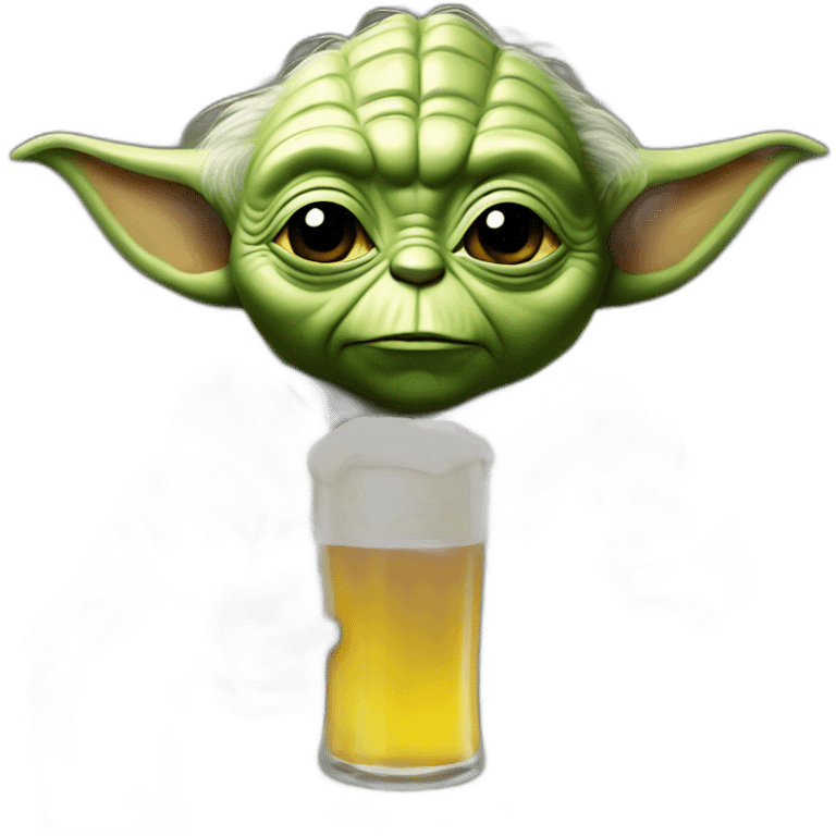 Yoda drink an beer emoji