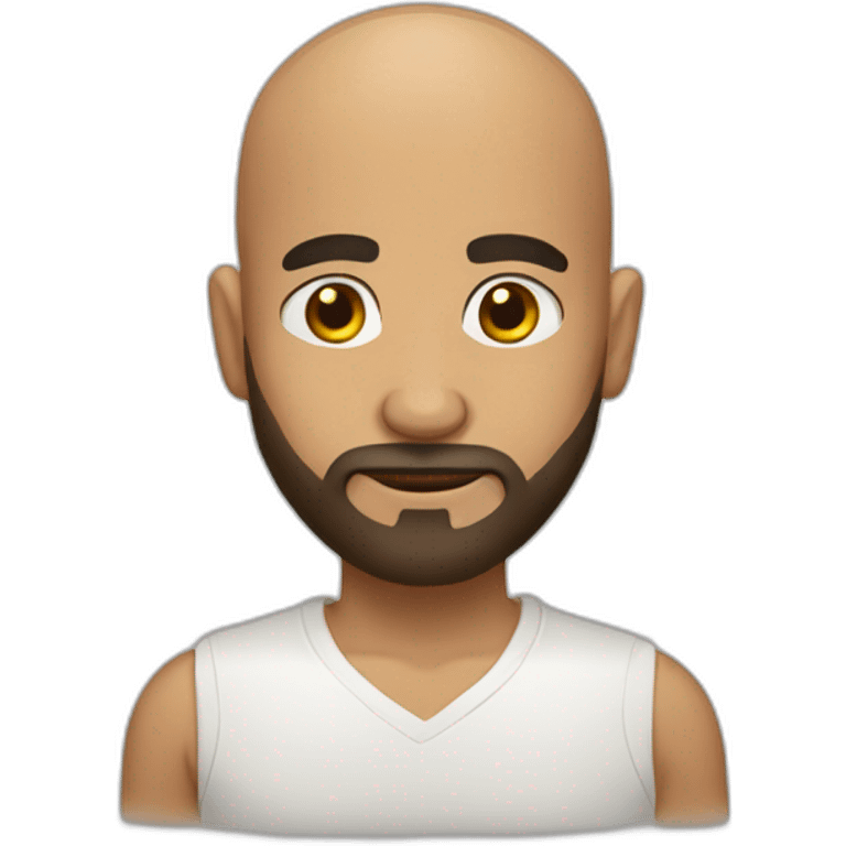 Cuban bald guy with beard emoji