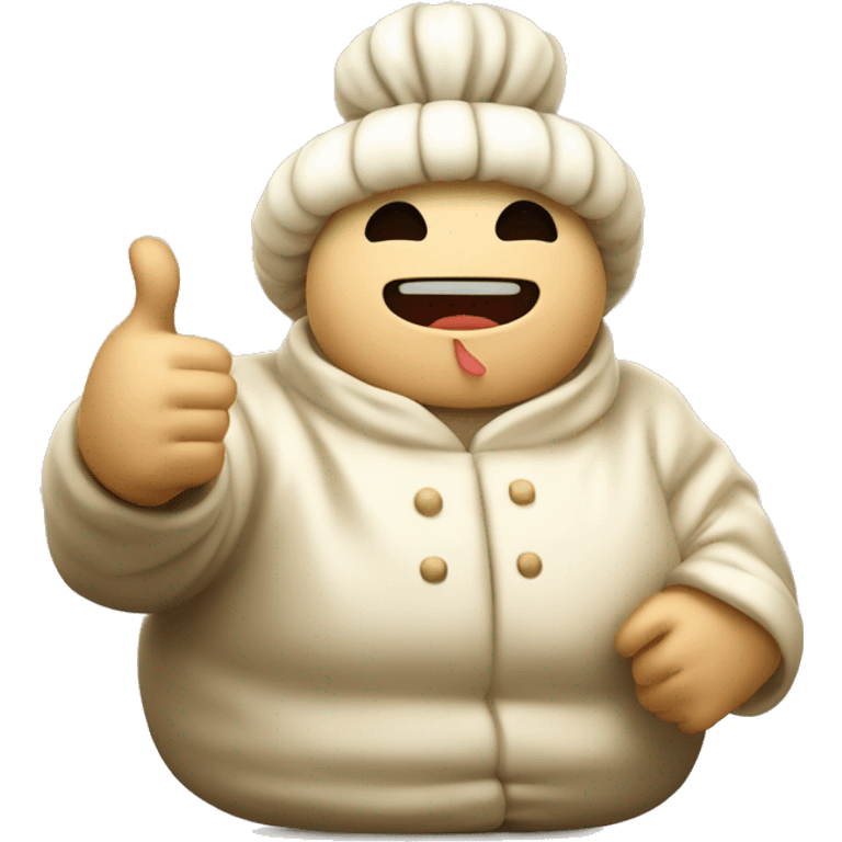 a xiao long bao character with thumbs up  emoji