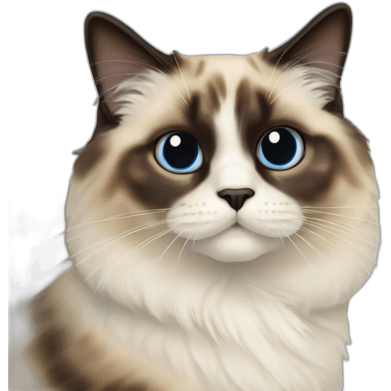 Ragdoll cat seal mitted tortie  emoji