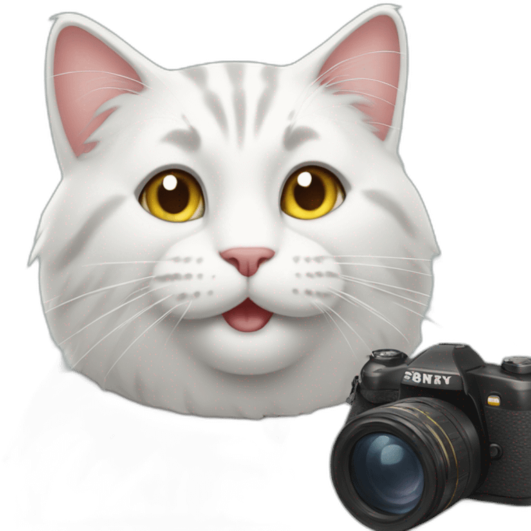 Friendly Cat taking photo emoji